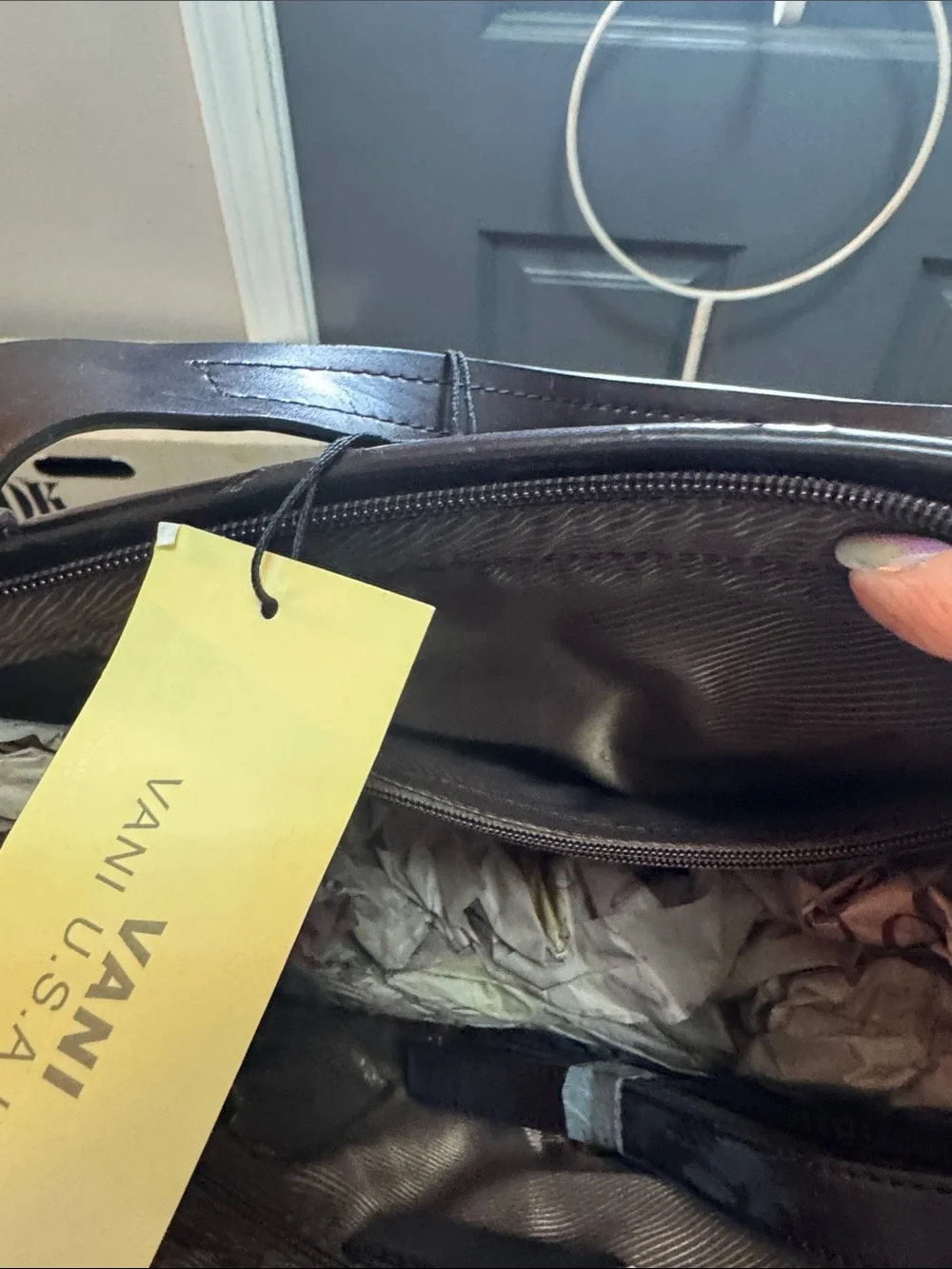 Classic women’s  Brown Leather type purse nwt but defective Bag